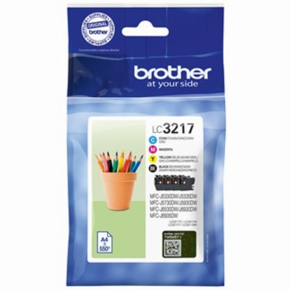 Brother Tinte LC-3217VALDR Value Pack (BK(C/M/Y)