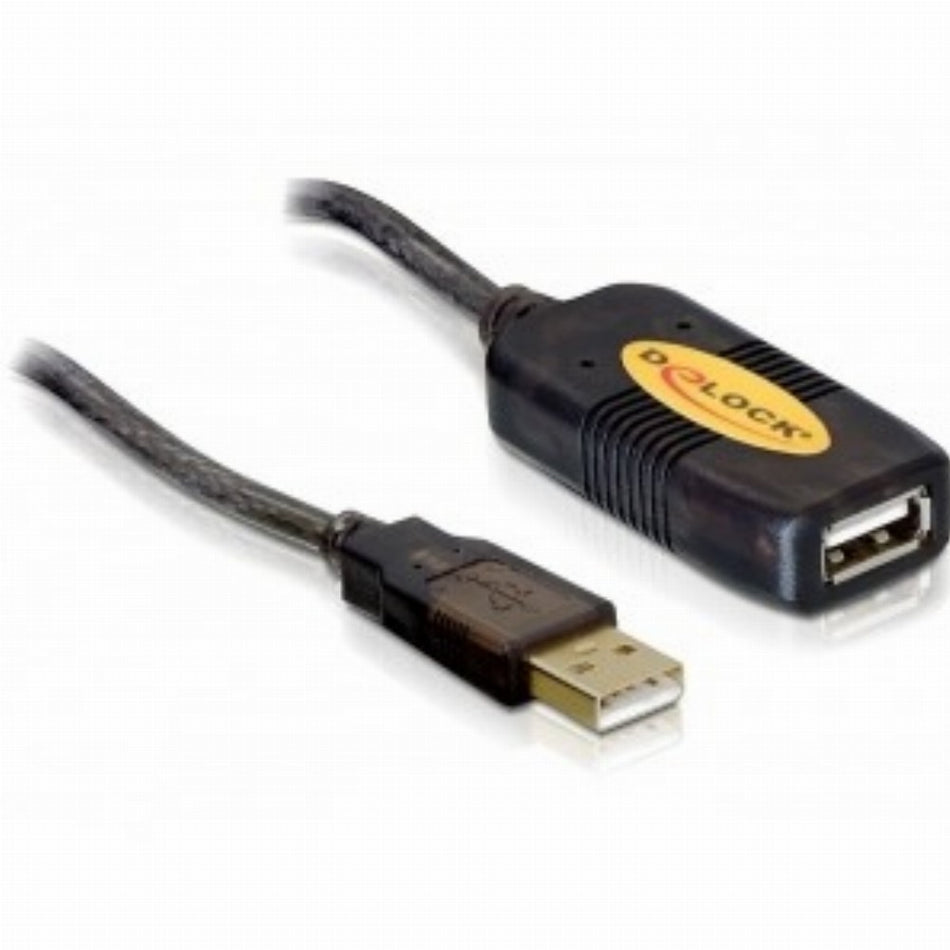 DeLock USB 2.0 (ST-BU) 10m Verlängerungskabel Schwarz