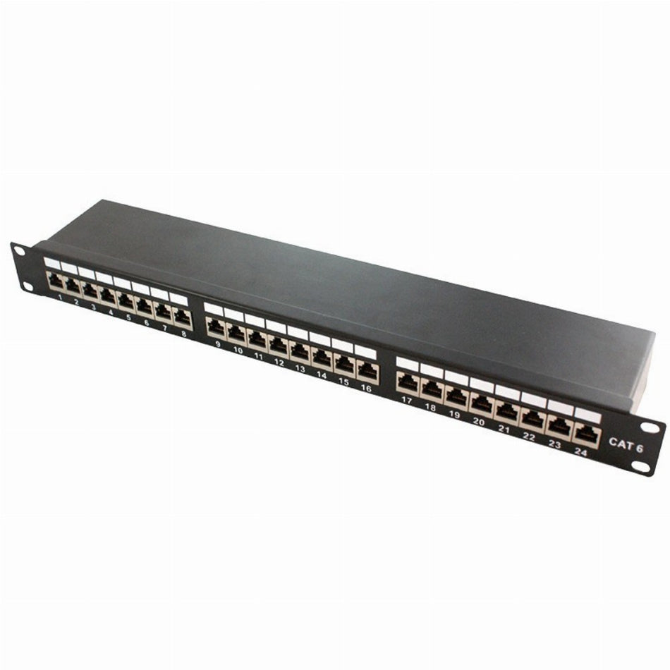 LogiLink CAT6a Patchpanel 19" 1HE 24-Ports Schwarz