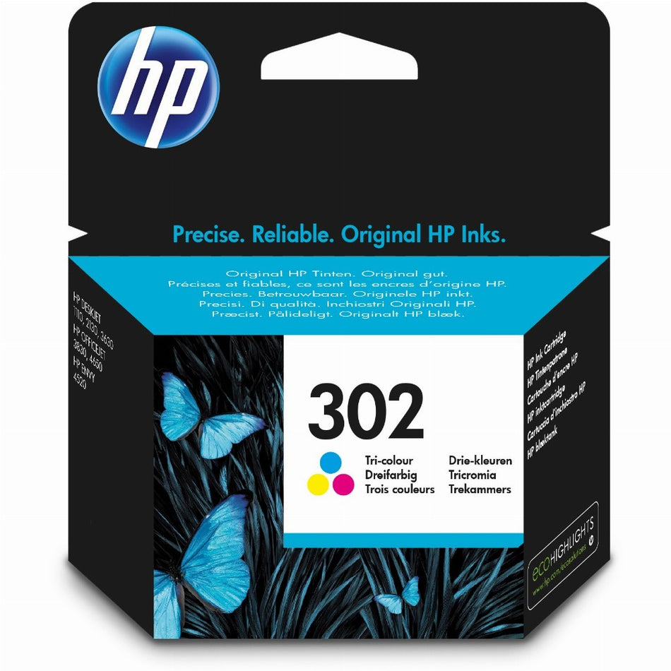 HP Tinte 302 F6U65AE Color (Cyan/Magenta/Gelb)