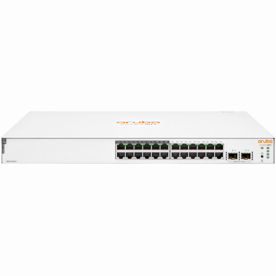 24+2P HP Enterprise Aruba Instant On 1830 24G Switch M RM PoE+