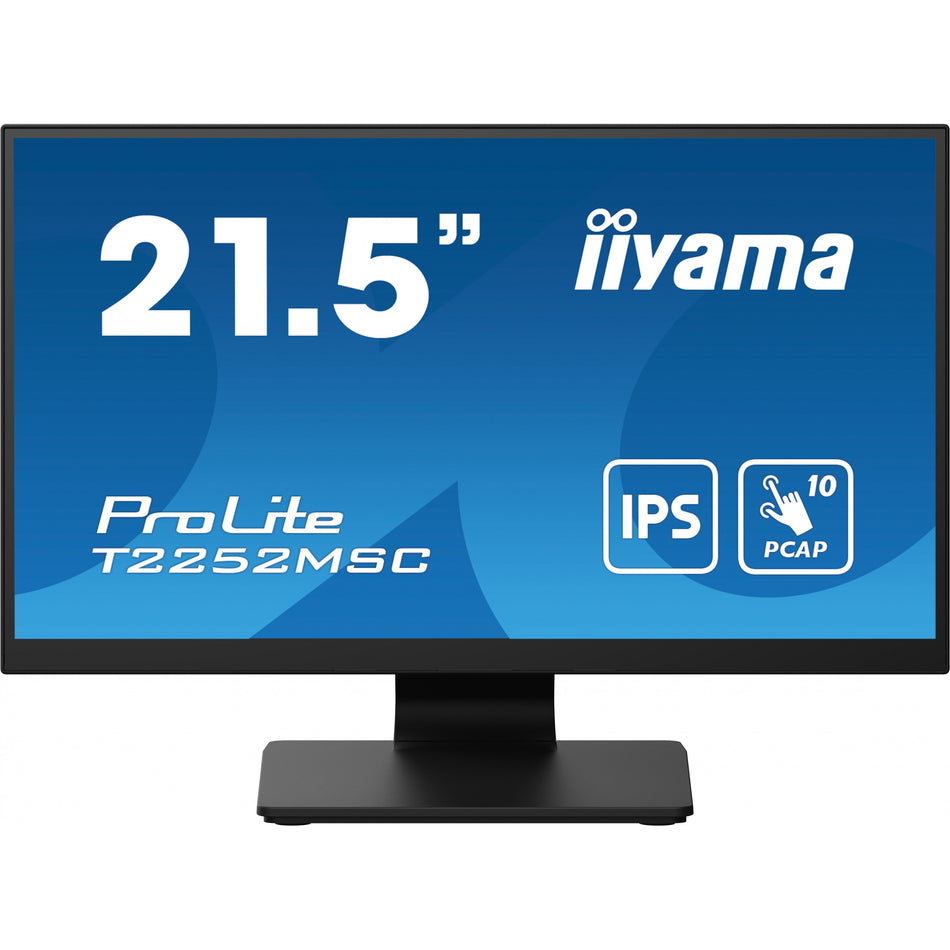 54,6cm/21,5" (1920x1080) iiyama T2252MSC-B2 16:9 FHD IPS Touch 5ms HDMI DP USB Speaker Black