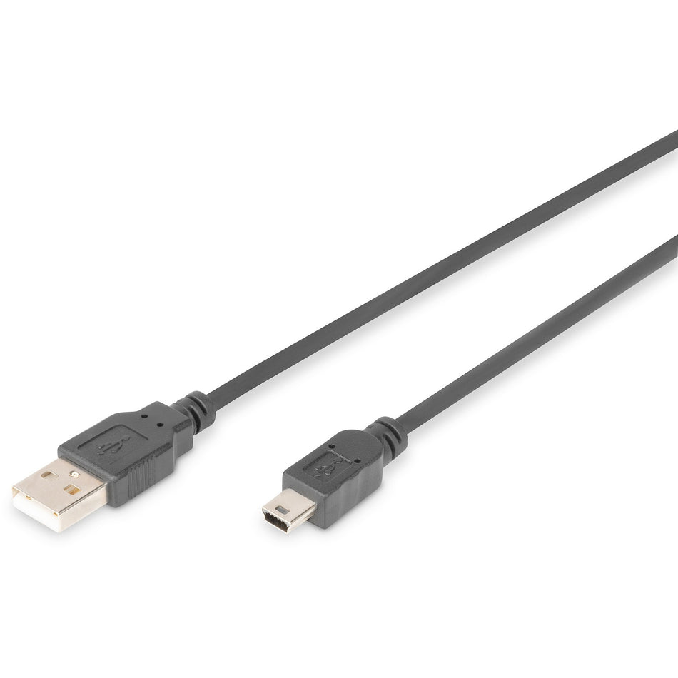 Digitus USB 2.0 A > Mini-B (ST-ST) 1,8m Adapterkabel Schwarz