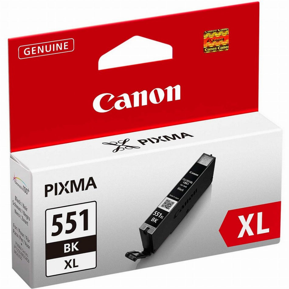 Canon Tinte CLI-551XL 6443B001 Schwarz bis zu 1125 Farbfotos gemäß ISO/IEC 29102